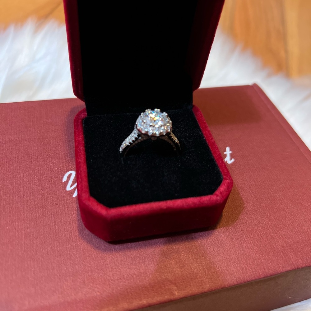 NEW💍2 Carat 925 Sterling Silver Moissanite Diamond 18K White Gold Plated… - Picture 7 of 17